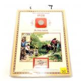 Buffalo nickel coin and stamp set, 7 pcs.