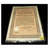 German bond, dated 1937