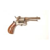 French pinfire revolver 7.65mm, 3 1/4" octagon