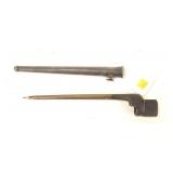 British No. 4 MKII spike bayonet with scabbard