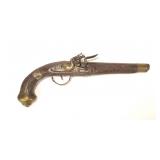 Ottoman flintlock pistol .61 Cal., 8 1/2" brass