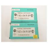 2- Boxes 7.62 x 54R Mosin-Nagant 200-grain
