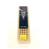Case of CCI .22LR mini-mag cartridges
