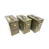 3- Large metal ammunition cans