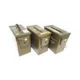 3- Large metal ammunition cans