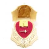 14K White gold round diamond solitaire, approx.