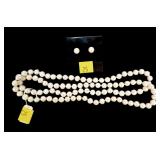 32" 8-9mm Freshwater pearl necklace with matching