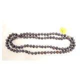 32" 7-8mm Black freshwater pearl necklace
