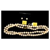 32" 7-9mm Pink freshwater pearl necklace with