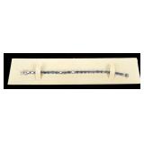 Sterling silver oval cut blue sapphire bracelet,