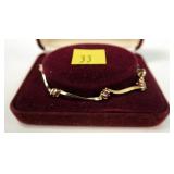 Sterling silver ruby bracelet