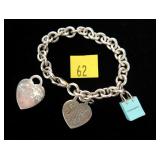 Tiffany & Co. sterling silver charm bracelet with