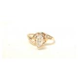 14K Yellow and white gold 0.52 ct. marquise cut