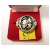 Dakota sterling silver ring, size 14