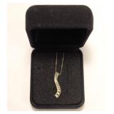 Sterling silver and diamond life journey pendant