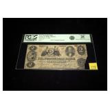 Obsolete $2 Lyons, New York note, PCGS slab