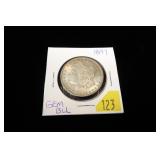 1897 Morgan dollar, gem BU