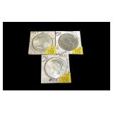 3- 1923 BU Peace dollars