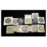 14- Morgan dollars: 1879-S, 1880-S, 1880-S, 1881-S