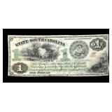 Obsolete $1 State of South Carolina note dated