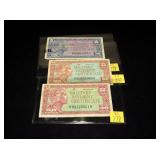 3- Military payment certificates: $.50 series 611,