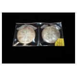 2- U.S. American Silver Eagles: 1995, 1998