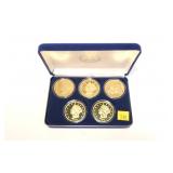 $20 Liberty Proof clad plated coins, 5-coin set