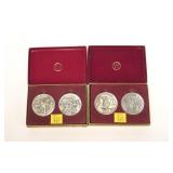 2- Two-coin sets Wittnauer .925 sterling silver