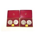 2- Two-coin sets Wittnauer .925 sterling silver