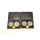 2- Two-coin sets Wittnauer .925 sterling silver
