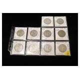 10- Walking Liberty half dollars: 1923-S, 1935,