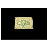 Fractional currency: First Issue $.10 postage note