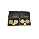 2- Two-coin sets Wittnauer .925 sterling silver