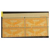 U.S. #C19 Plate block of 4, Mint Never Hinged