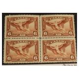 Canada #C5 Block of 4, Mint Hinged