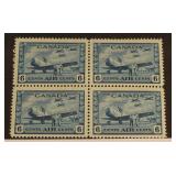 Canada #C7 Block of 4,  Mint Hinged
