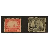 U.S. #567, #623 Mint Hinged