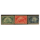 U.S. #614-616 Mint Hinged