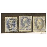 U.S. #036-038 used