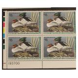 U.S. #RW61 Plate Block of 4, Mint Never Hinged