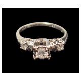 14K White gold diamond solitaire, approx. 0.30 ct.