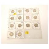14- Washington silver quarters 1934-1958