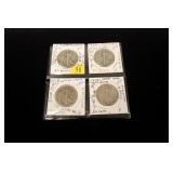 4- Walking Liberty half dollars: 1917-S, 1918-S,