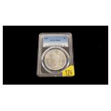 1887 Morgan dollar, PCGS slab certified MS-63
