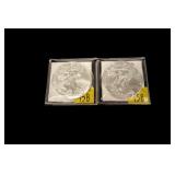 2- 2018 American Silver Eagles, uncirculated