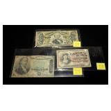 Lot, $.50 fractional currency, 3 pcs.