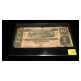 $10 Confederate States note, dated February 14,