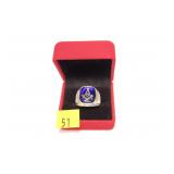 Sterling silver Masonic ring, size 9