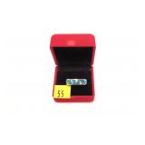 Sterling silver band with turquoise inlay, size 12
