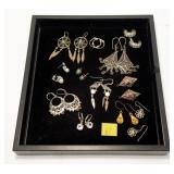 Lot, sterling silver earrings